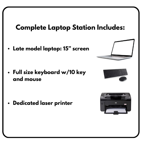 Laptop Station with Printer