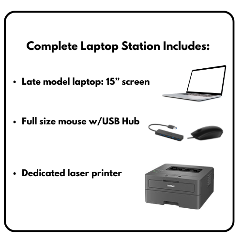 Laptop Station with Printer