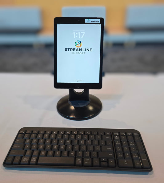 Tablet station bundle (iPad + Stand + Keyboard) (WiFi & Verizon 5G*)